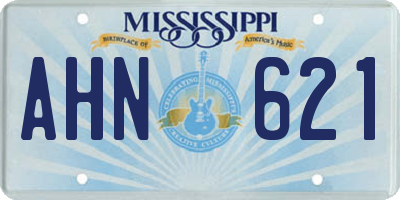 MS license plate AHN621