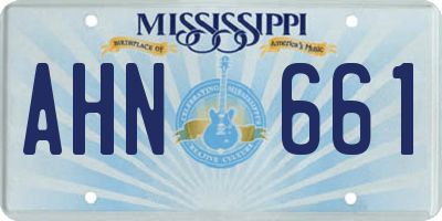 MS license plate AHN661