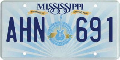 MS license plate AHN691
