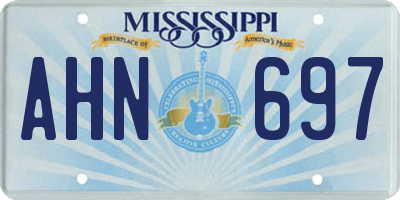 MS license plate AHN697