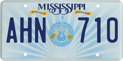 MS license plate AHN710