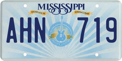 MS license plate AHN719