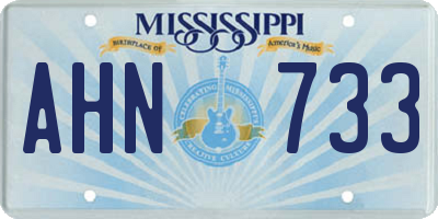 MS license plate AHN733