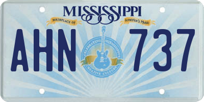 MS license plate AHN737