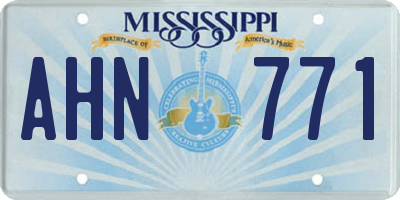 MS license plate AHN771