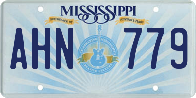 MS license plate AHN779