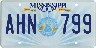 MS license plate AHN799