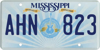 MS license plate AHN823
