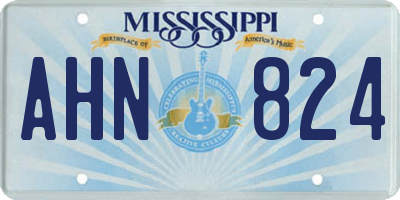 MS license plate AHN824
