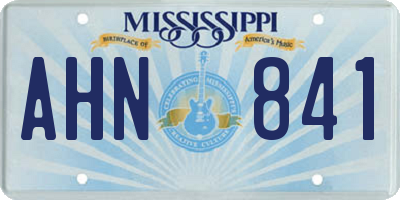 MS license plate AHN841