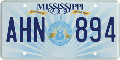 MS license plate AHN894