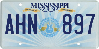 MS license plate AHN897