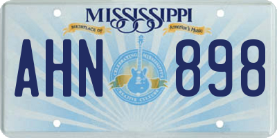 MS license plate AHN898