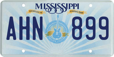 MS license plate AHN899