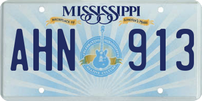 MS license plate AHN913
