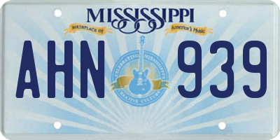 MS license plate AHN939