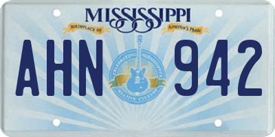 MS license plate AHN942