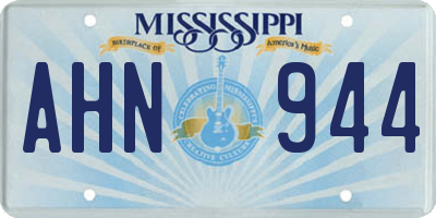 MS license plate AHN944