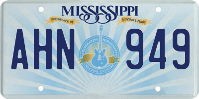 MS license plate AHN949