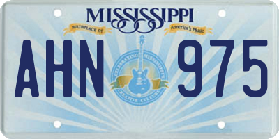 MS license plate AHN975