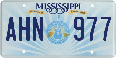 MS license plate AHN977