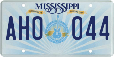 MS license plate AHO044