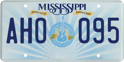 MS license plate AHO095