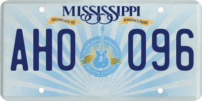 MS license plate AHO096