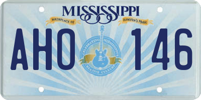 MS license plate AHO146