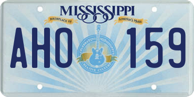 MS license plate AHO159