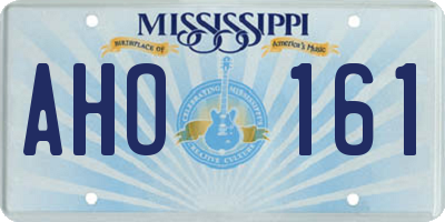 MS license plate AHO161