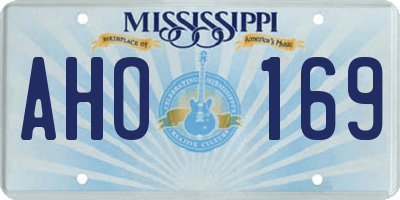 MS license plate AHO169