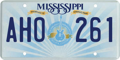 MS license plate AHO261