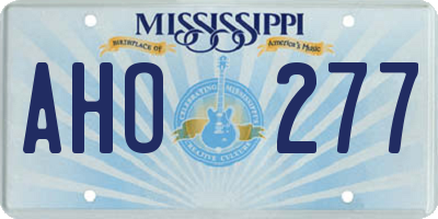 MS license plate AHO277