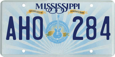 MS license plate AHO284
