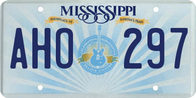 MS license plate AHO297