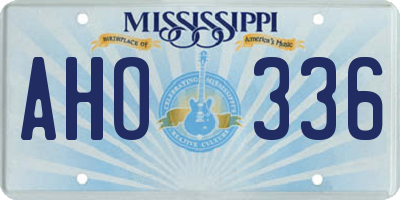 MS license plate AHO336