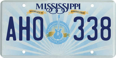 MS license plate AHO338
