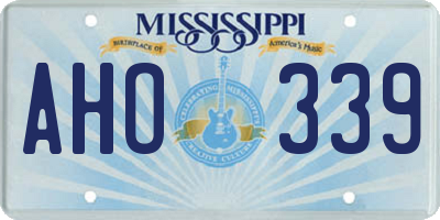 MS license plate AHO339