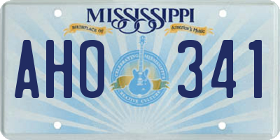 MS license plate AHO341