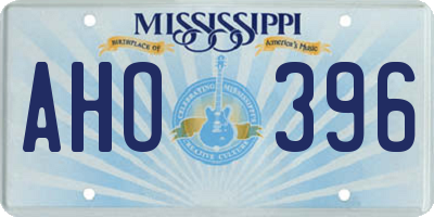 MS license plate AHO396