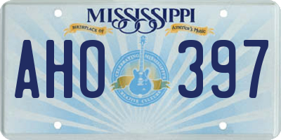 MS license plate AHO397