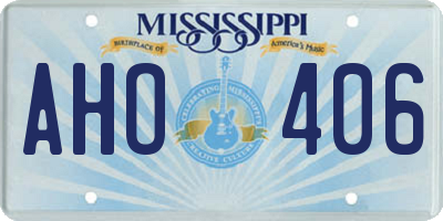 MS license plate AHO406