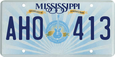 MS license plate AHO413