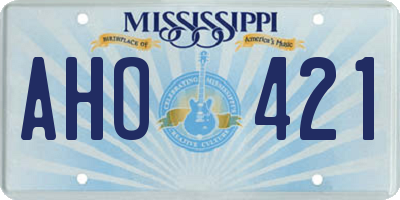 MS license plate AHO421