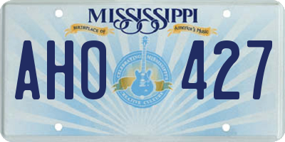 MS license plate AHO427