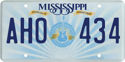 MS license plate AHO434
