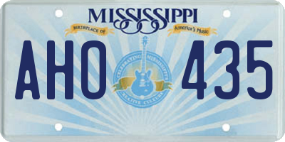 MS license plate AHO435