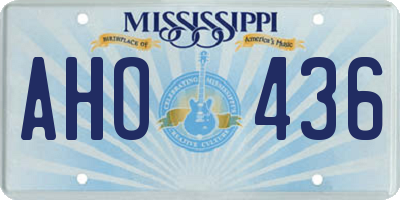 MS license plate AHO436