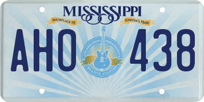 MS license plate AHO438